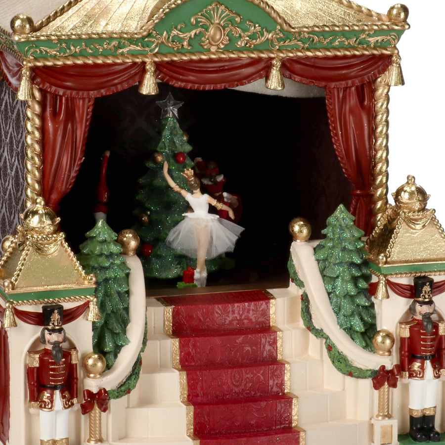 HERITAGE karácsonyi színház részlete: táncoló balerina, diótörő katonák és LED-világítás