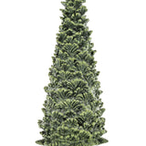 Zöld színű, karácsonyi dekorációs fenyő kúp.