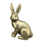 Aranyszínű húsvéti nyuszi figura.