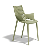 Jadezöld színű designműanyag kerti karosszék