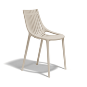 Ekrü színű design műanyag kerti szék.