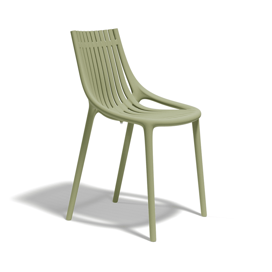 Jadezöld színű design műanyag kerti szék.