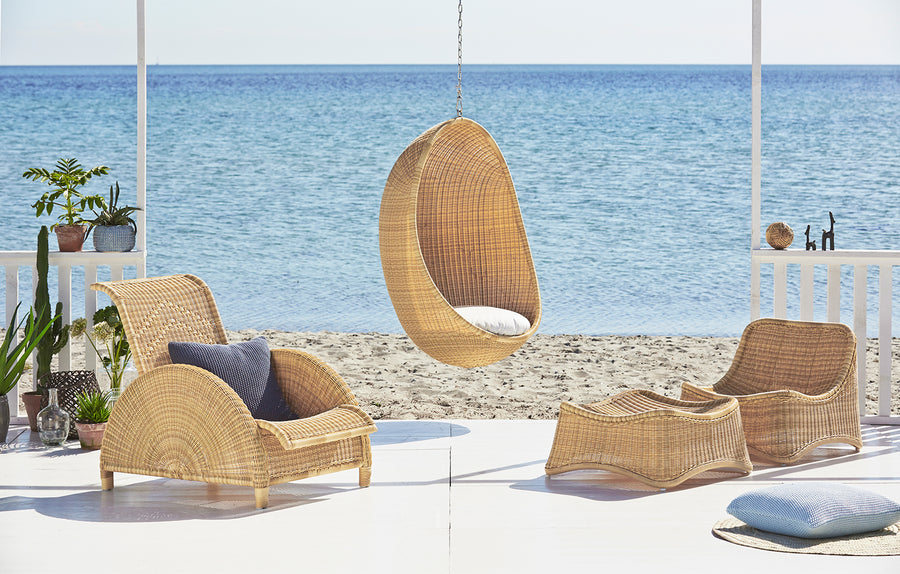 ICONS Egg Chair függeszthető kültéri műrattan tojásfotel