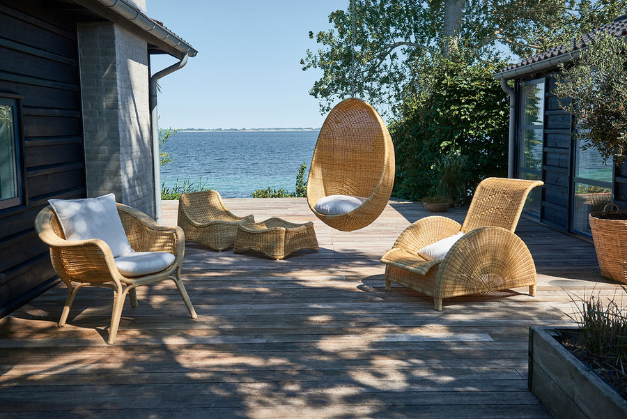ICONS Egg Chair függeszthető kültéri műrattan tojásfotel