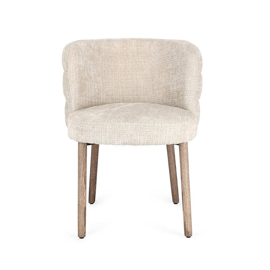 ILMA szék krémszínű kárpittal, szemből fotózva.