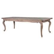 Bővíthető, natúrszínű tömör akácfából készült, intarziás felületű, exkluzív kézműves étkezőasztal.