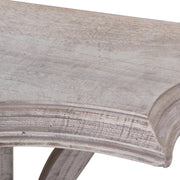 Tömör mangófából készült, akantuszleveles exkluzív kézműves konzolasztal.