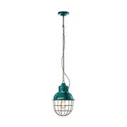 Vintage olajkék színű ipari lámpa.