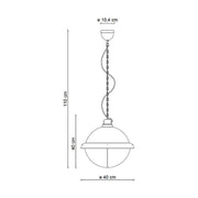 Ipari stílusú lámpa technikai rajza. 