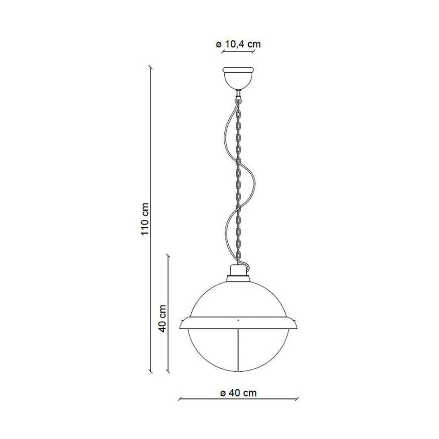 Ipari stílusú lámpa technikai rajza. 