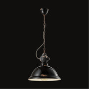 Vintage fekete színű, ipari függeszték lámpa.