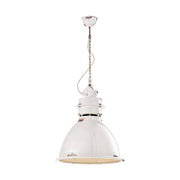 Vintage fehér színű ipari lámpa.