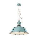 Azúrkék színű ipari lámpa.