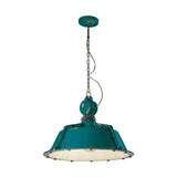 Olajkék színű ipari lámpa.