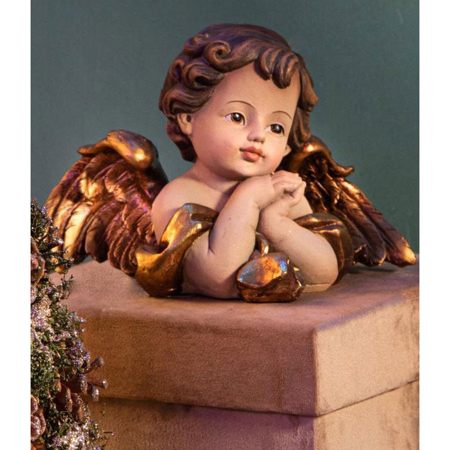 Barokk stílusú, karácsonyi angyal figura.