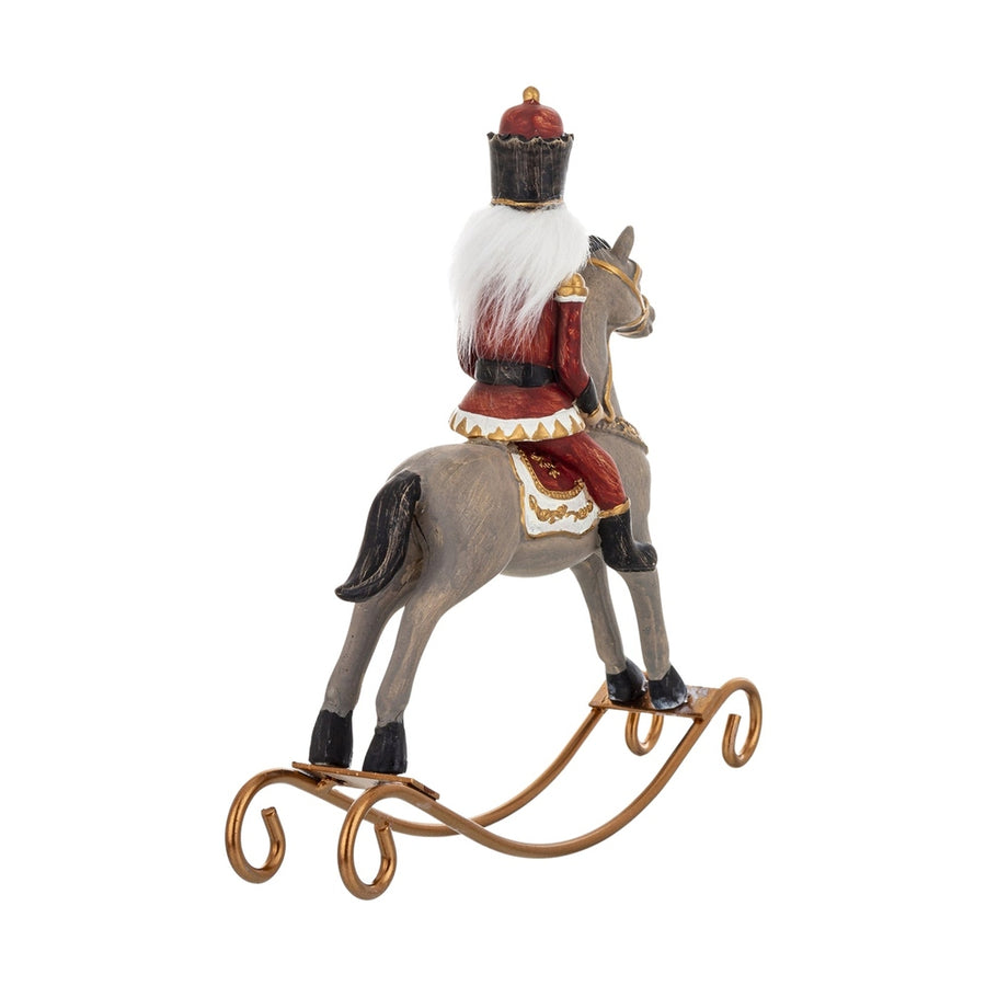 Hintalovon ülő karácsonyi diótörő király.