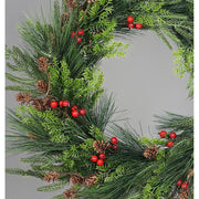 Karácsonyi mű fenyő koszorú mix.