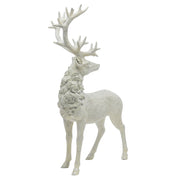 Fehér színű karácsonyi szarvas figura.