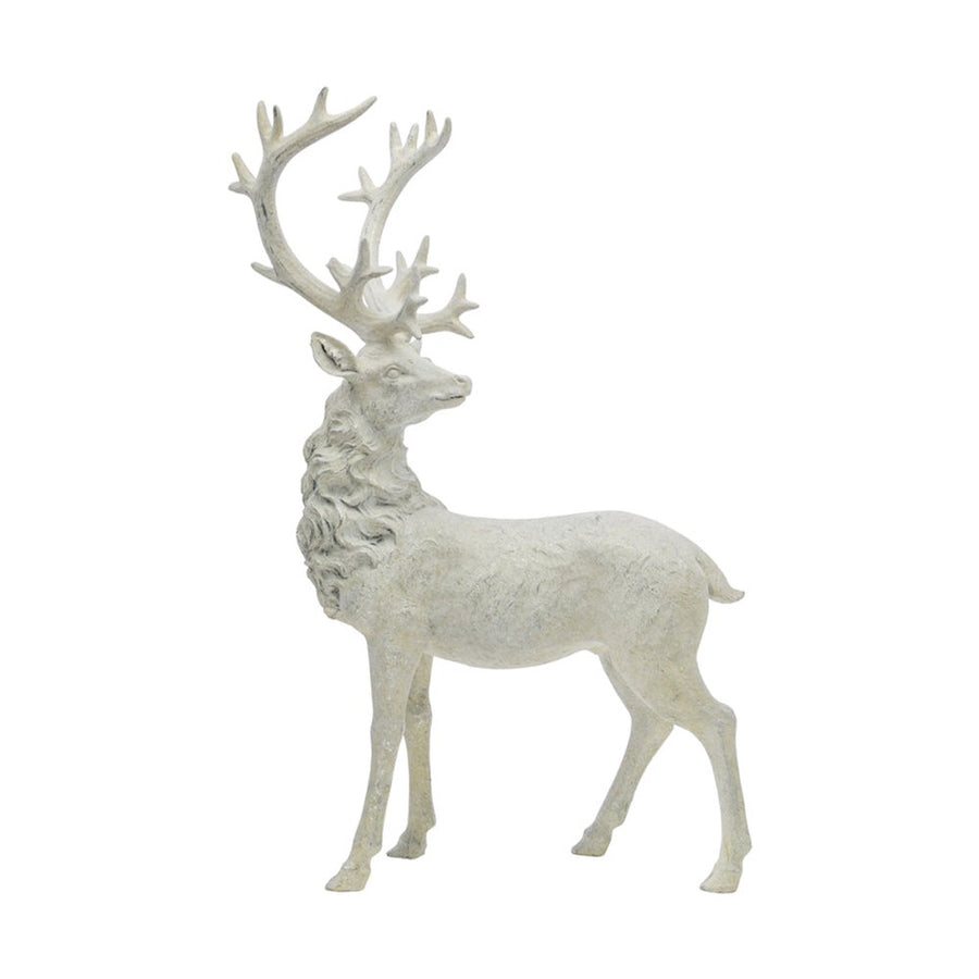 Fehér színű karácsonyi szarvas figura.