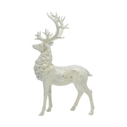 Fehér színű karácsonyi szarvas figura.
