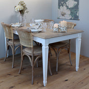 OLD FRENCH natúr rattan-kaucsukfa étkezőszék