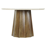 ARNE kerek mangófa-márvány étkezőasztal 120 cm