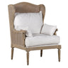 BERGERE tölgyfa-rattan füles fotel