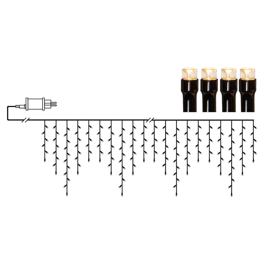 Karácsonyi jégcsap fényfüzér.
