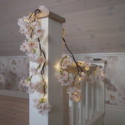 Meleg fehér fényű mikro LED-el kialakított,, mű cseresznyevirág girland..