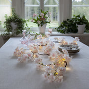 Meleg fehér fényű mikro LED-el kialakított,, mű cseresznyevirág girland..