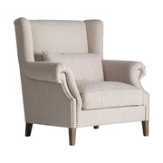 Leiston szövet fotel oldalnézet szegecselt kartámasszal