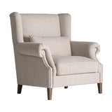 Leiston szövet fotel oldalnézet szegecselt kartámasszal