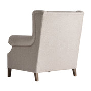 Leiston fotel hátoldali nézet barna fa lábakkal