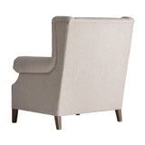 Leiston fotel hátoldali nézet barna fa lábakkal