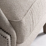 Ülőfelület és varrás részlet – krémszínű szövet