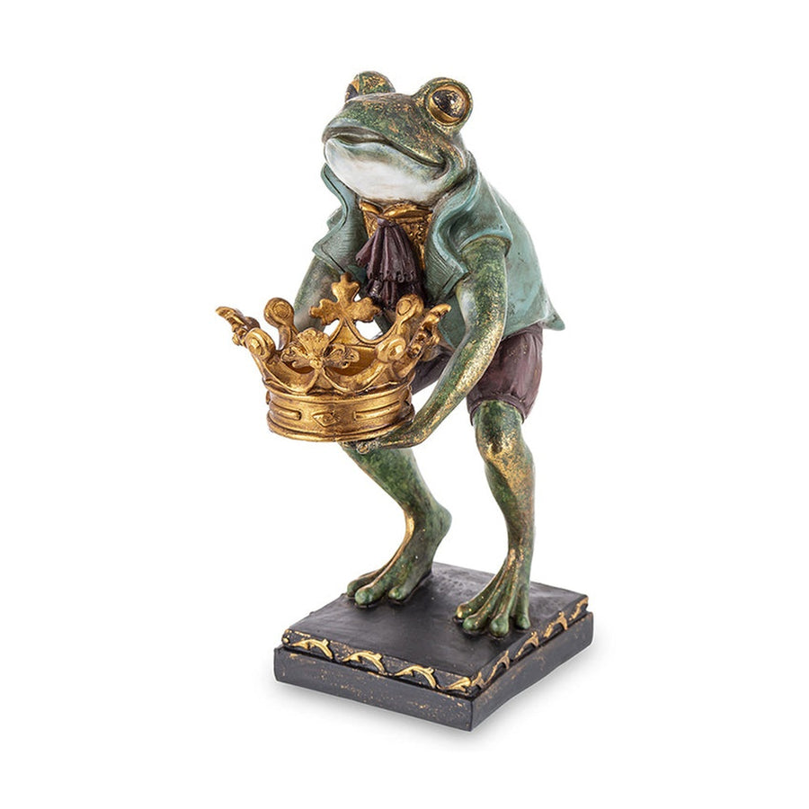 Békafigurás mécsestartó.