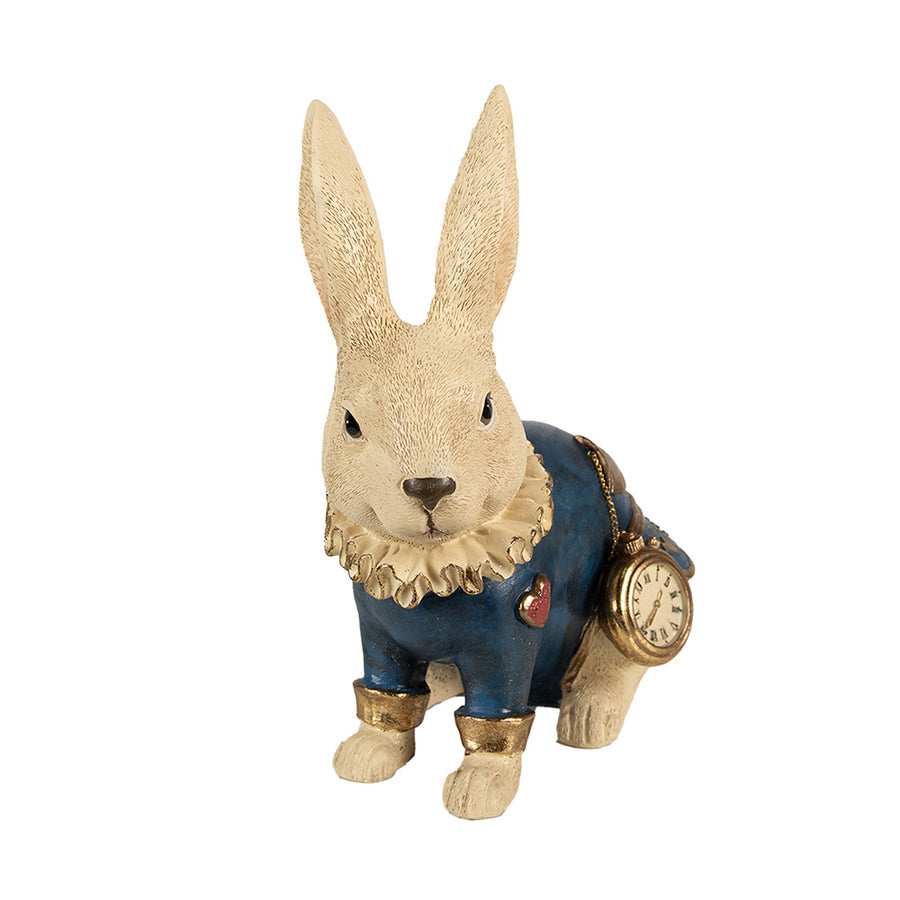 Spanyolgalléros, zsebórás nyuszifigura.