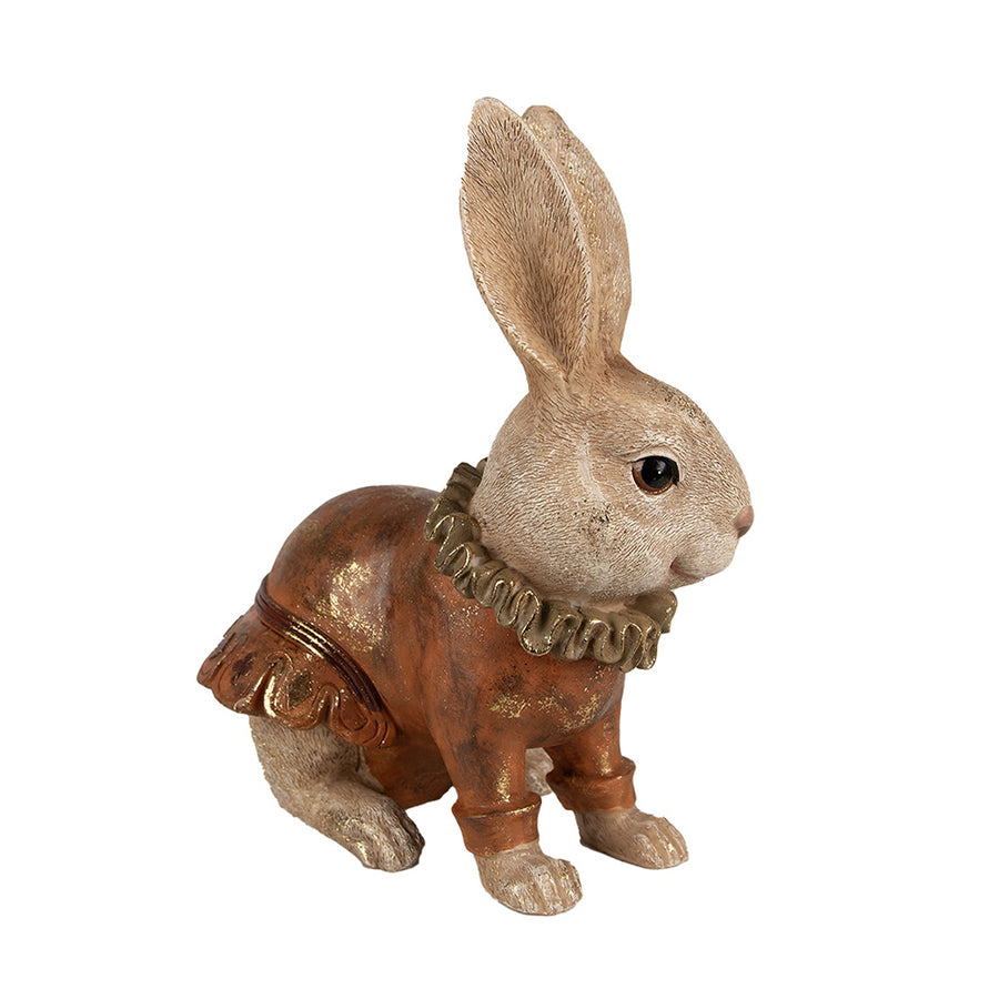 Spanyolgalléros, zsebórás nyuszi figura.