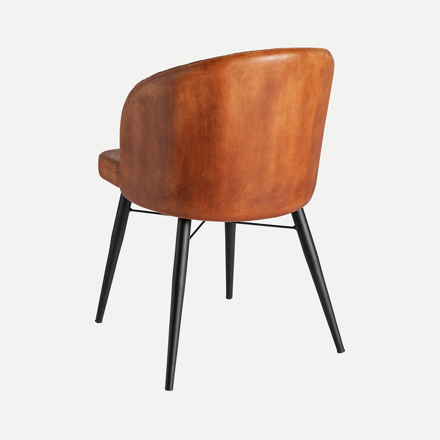 Luard szék hátulnézetből, sima bőrfelülettel.