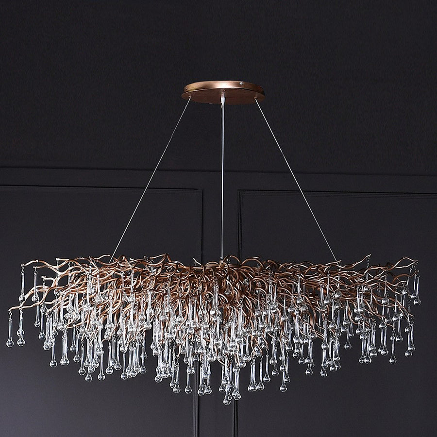 Aranyszínű design faág csillár.