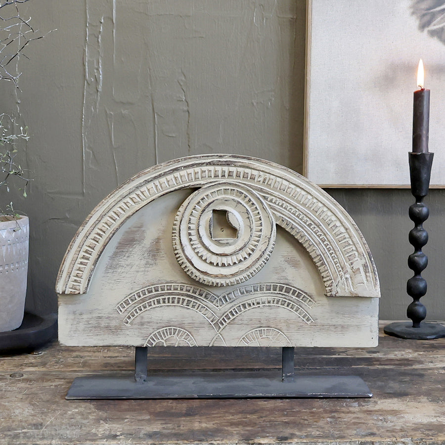 Szürkésbarna mangófa dísz 33 cm