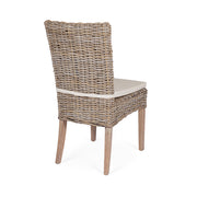 MANOEL natúr rattan étkezőszék hátulról átlós nézetben.