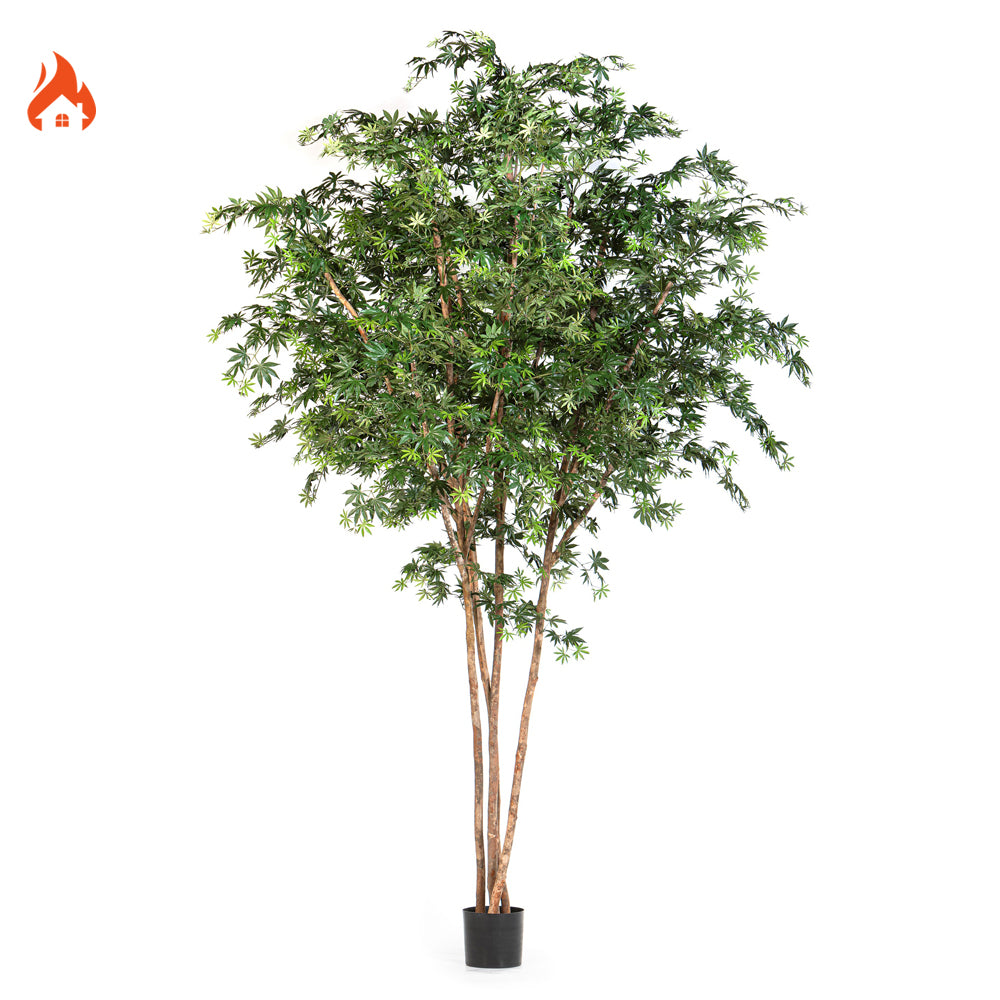 Maple Green tűzálló óriás zöld mű juharfa természetes fatörzsekkel 330 cm