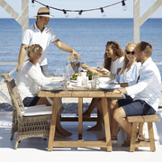 Antikszürke színű, műrattan kerti szék.