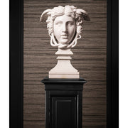 Fehér márványból faragott Medúza fej mellszobor..