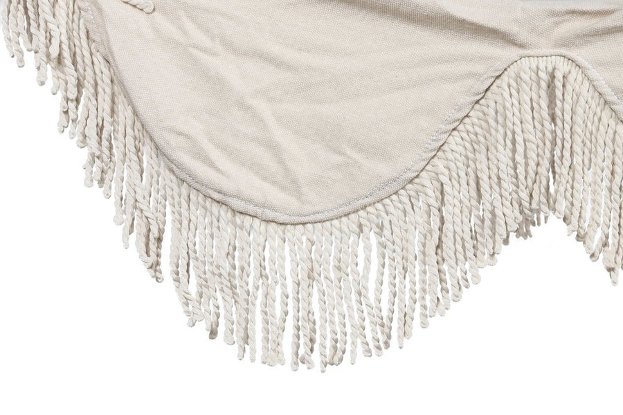Maya Swing bézs pamut függőágy rojtos szegéllyel