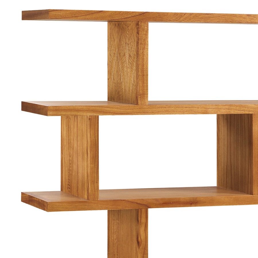 Tömör mindifából készült, modern, loft stílusú kézműves display polc.