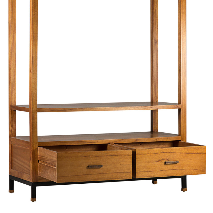 Tömör mindifából készült, modern, loft stílusú kézműves ruhafogas.