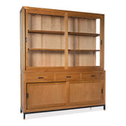 Tömör mindifából készült,, modern, loft stílusú kézműves tálaló bútor.