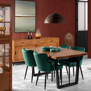 Tömör mindifából készült,, modern, loft stílusú kézműves tálaló bútor.